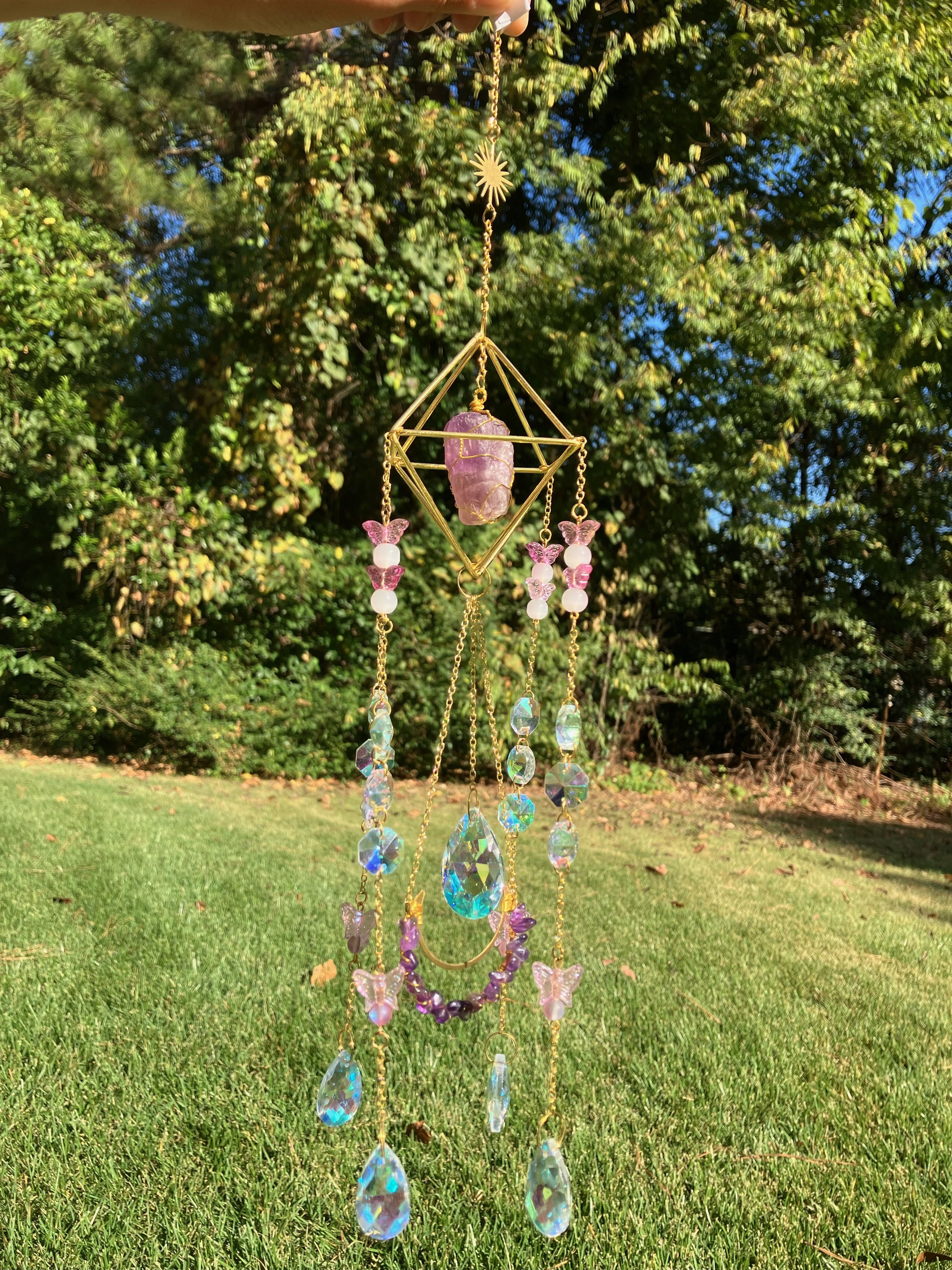 Amethyst Butterfly Suncatcher