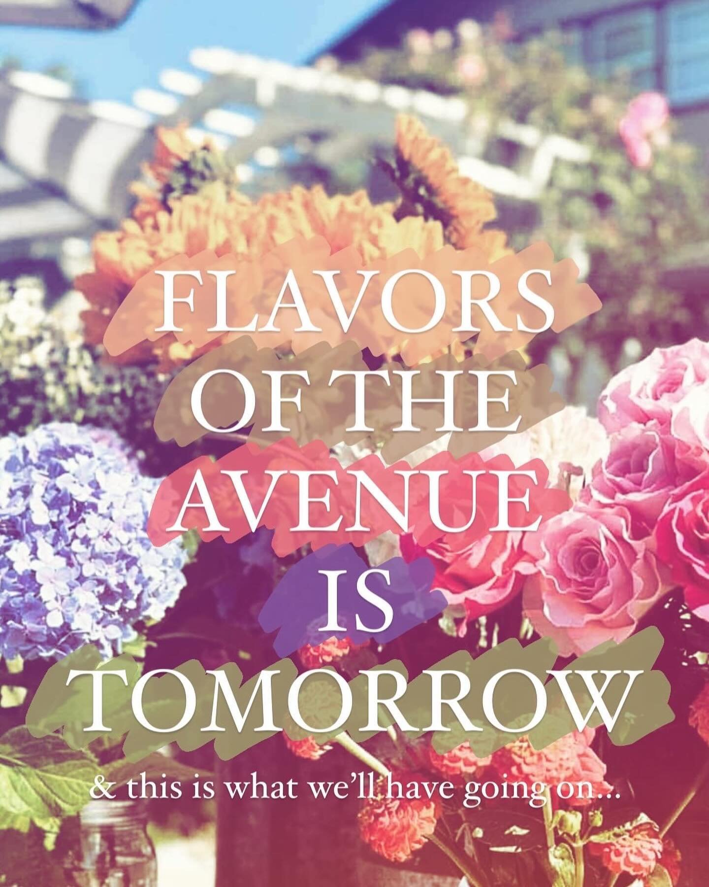 ❕🌷FLAVORS ON THE AVE 🌷❕stop by for tulip and eucalyptus bunches, mini floral bundles and well as our entire flower bar! make your own bouquet or grab a premade one!

&amp; last but definitely not least- 30% off our entire gift shop (all non-floral 