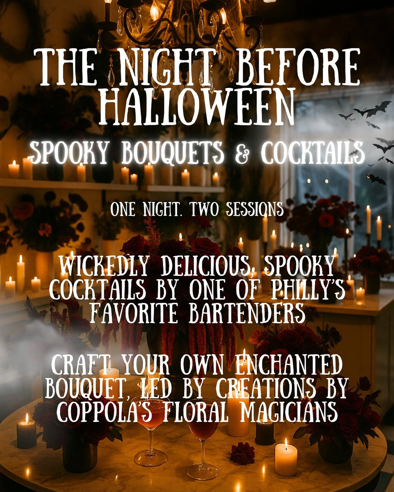 A haunted flower shop 🕯️Spooky cocktails 🍹An enchanting bouquet 🥀

🌬️ link in bio
