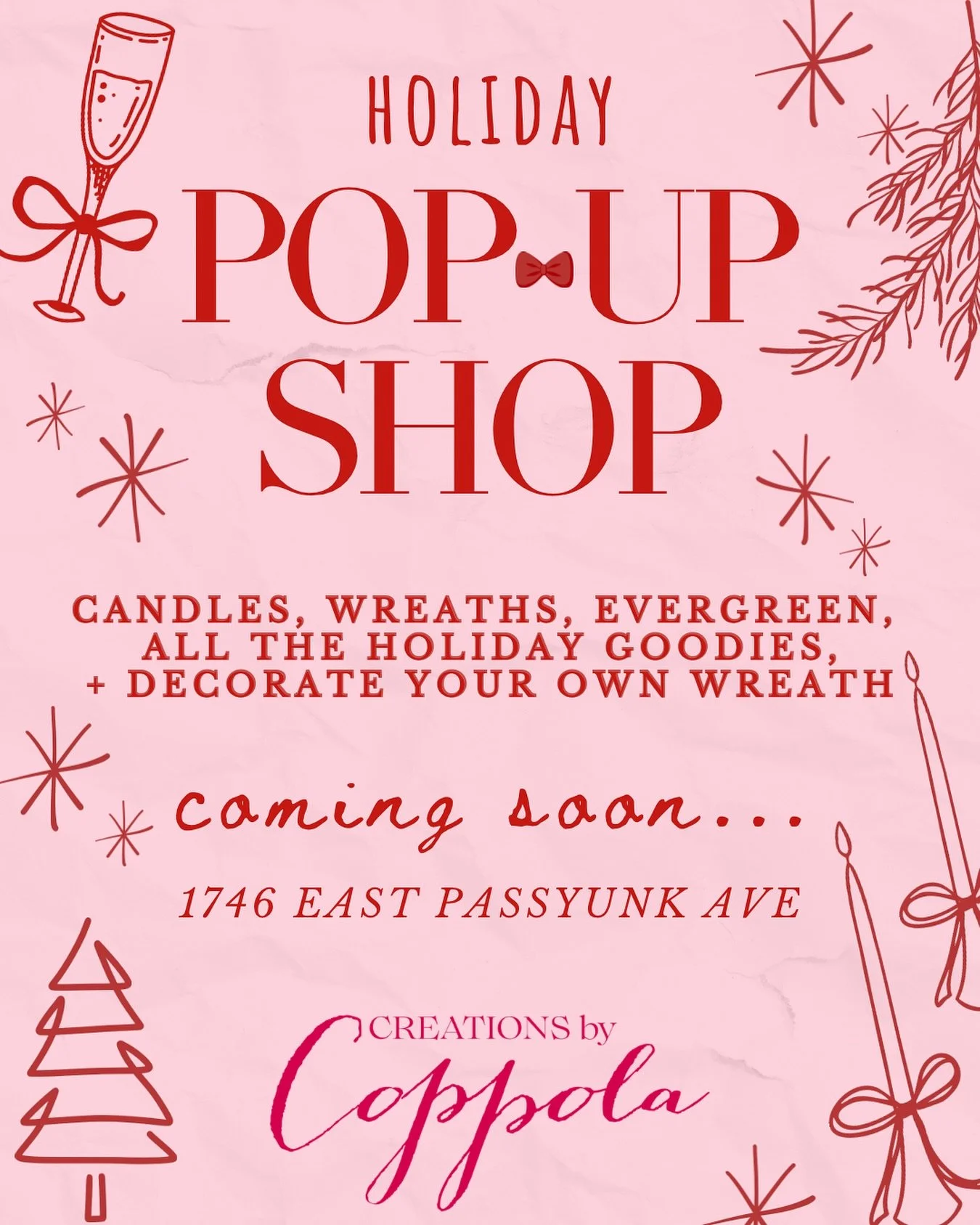 We are popping up in a second location on East Passyunk Ave for the holidays 🎄🎁🎊

Coming very soon&hellip; stay tuned! 👀✨