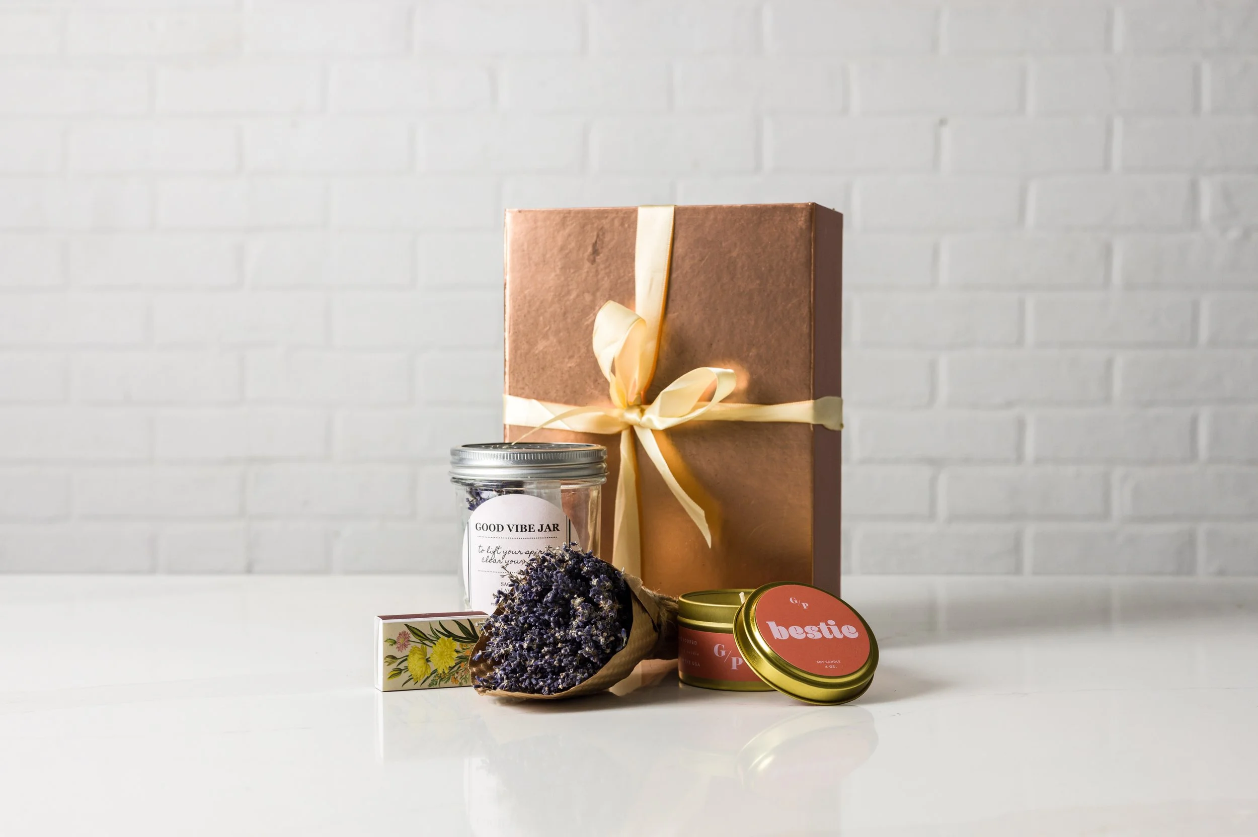 bestie gift box, candle, lavender, sage bundle, gifts