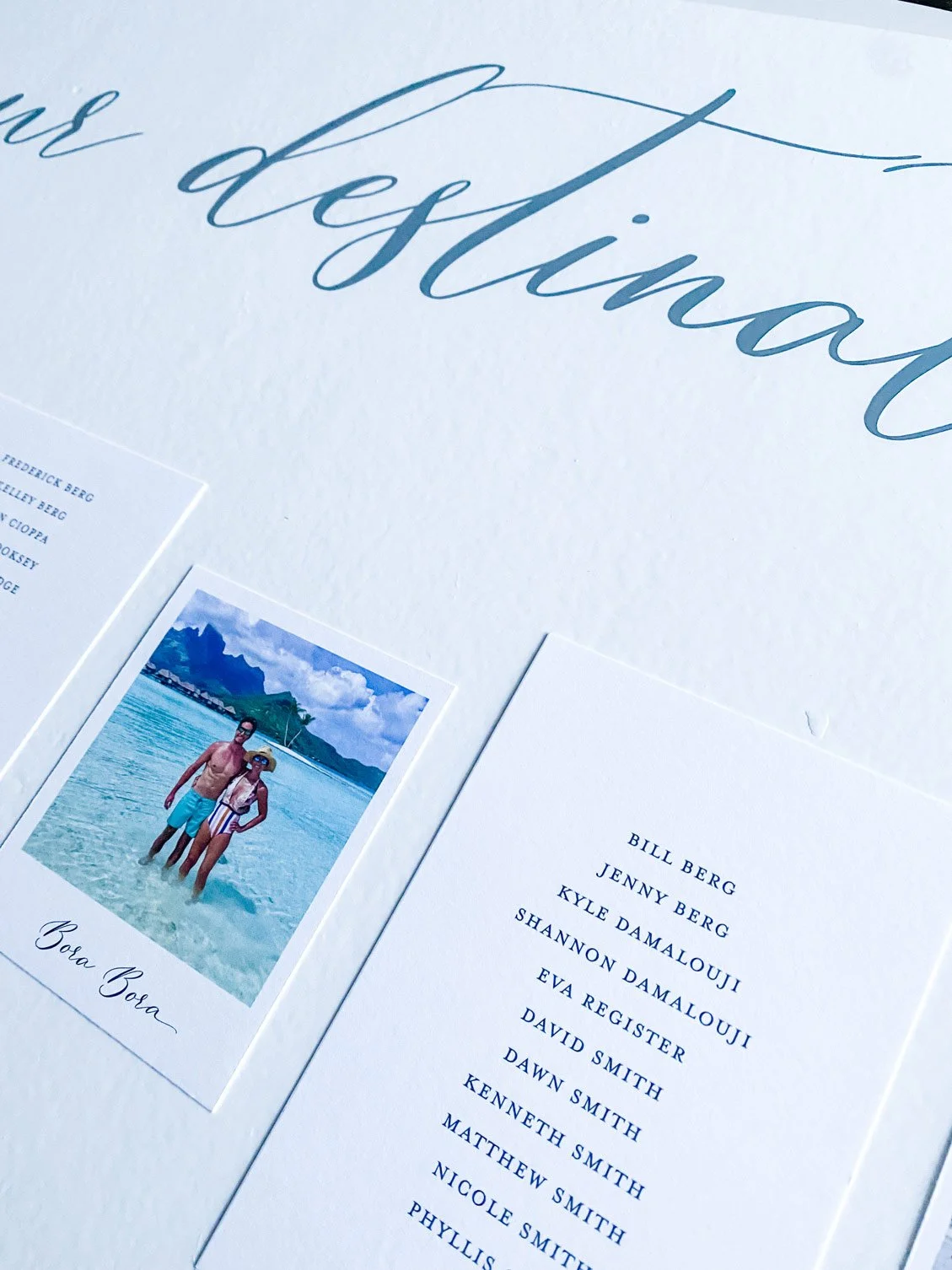 Polaroid Find Your Destination Wedding Escort Board by EAlexDesigns