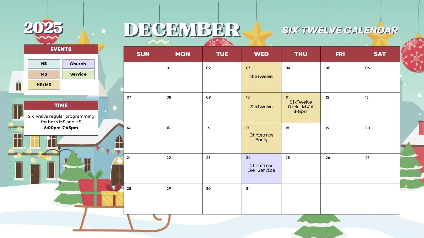 December SixTwelve Calendar
