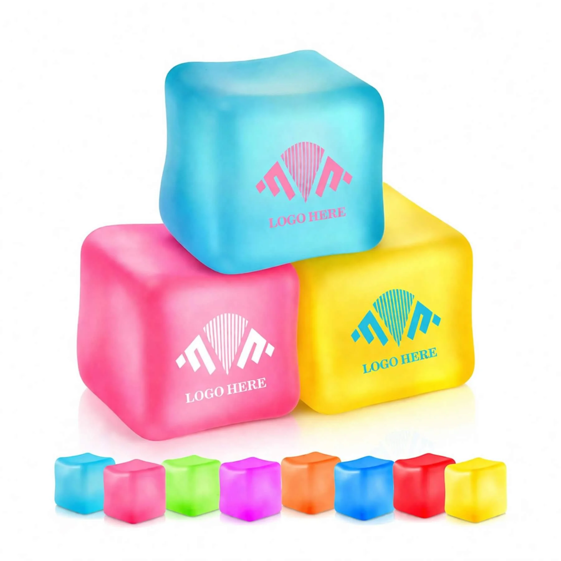 Needoh Squishy Cube Stress Balls Colors