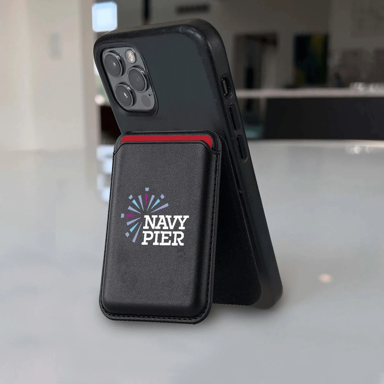 Magnetic Leather Phone Wallet Stand