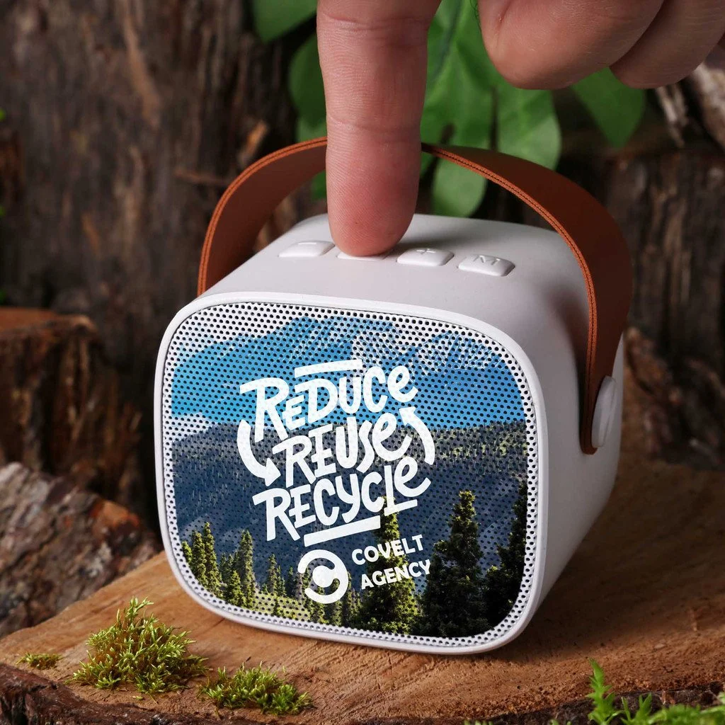branded mini retro bluetooth speaker