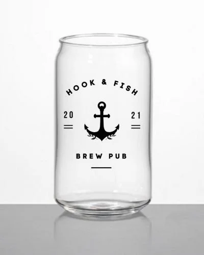 brewery glass can promo product