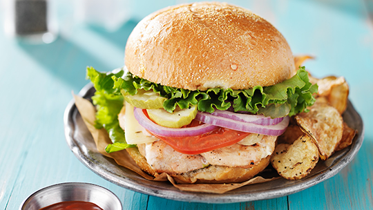 Grilled Chicken Sandwich At Aldacos Mexican Restaurant in Stone Oak
