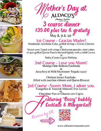 Mothers Day Menu