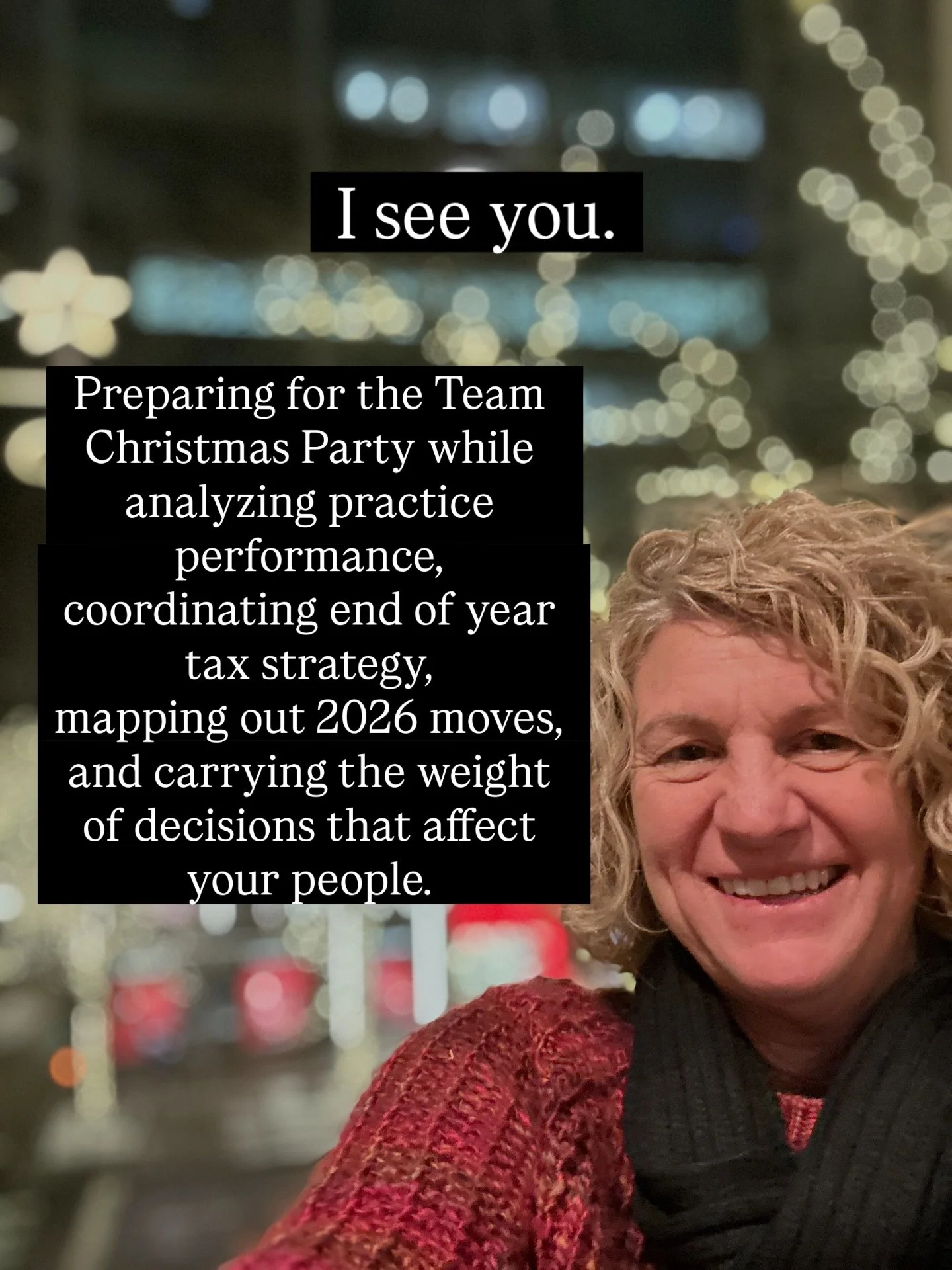 They see the party. The decorations. The festive energy you&rsquo;ve created.

They don&rsquo;t see the late nights with the P&amp;L. The tax strategy sessions. The weight of deciding whether to expand, hire, invest, or hold steady. The analysis of w
