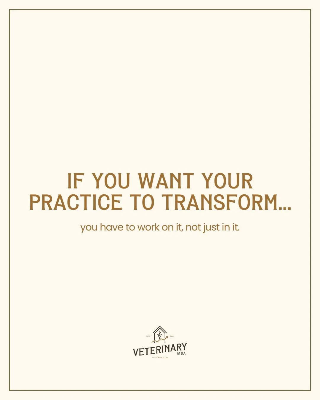 Most veterinary owners I talk to are juggling three full-time roles at once, and they wonder why everything feels heavy.

The truth is simple but uncomfortable: Your practice can only grow to the level of leadership you have space for.

When you step