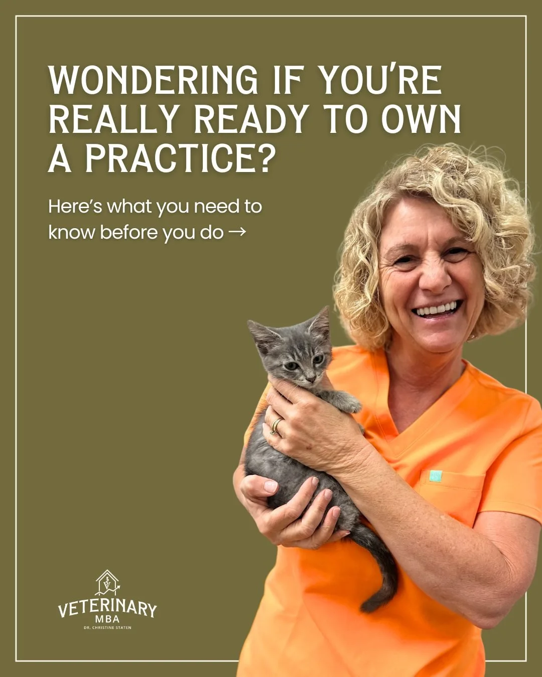 So many veterinarians tell me they feel the nudge toward practice ownership but doubt themselves because they don&rsquo;t feel &ldquo;ready.&rdquo;

Here&rsquo;s what I remind them every time:
 No one feels ready at the beginning.
 You grow into read