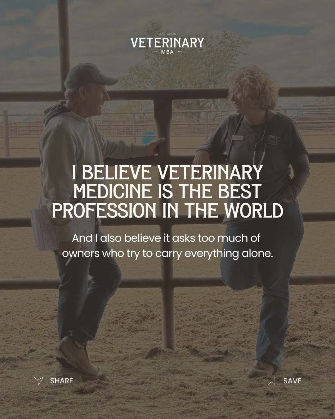 I love veterinary medicine. I believe it is the best profession in the world.
And I also know this&hellip;too many practice owners are carrying more than they were ever meant to carry alone.

Sustainability is not about doing less or caring less.
It 