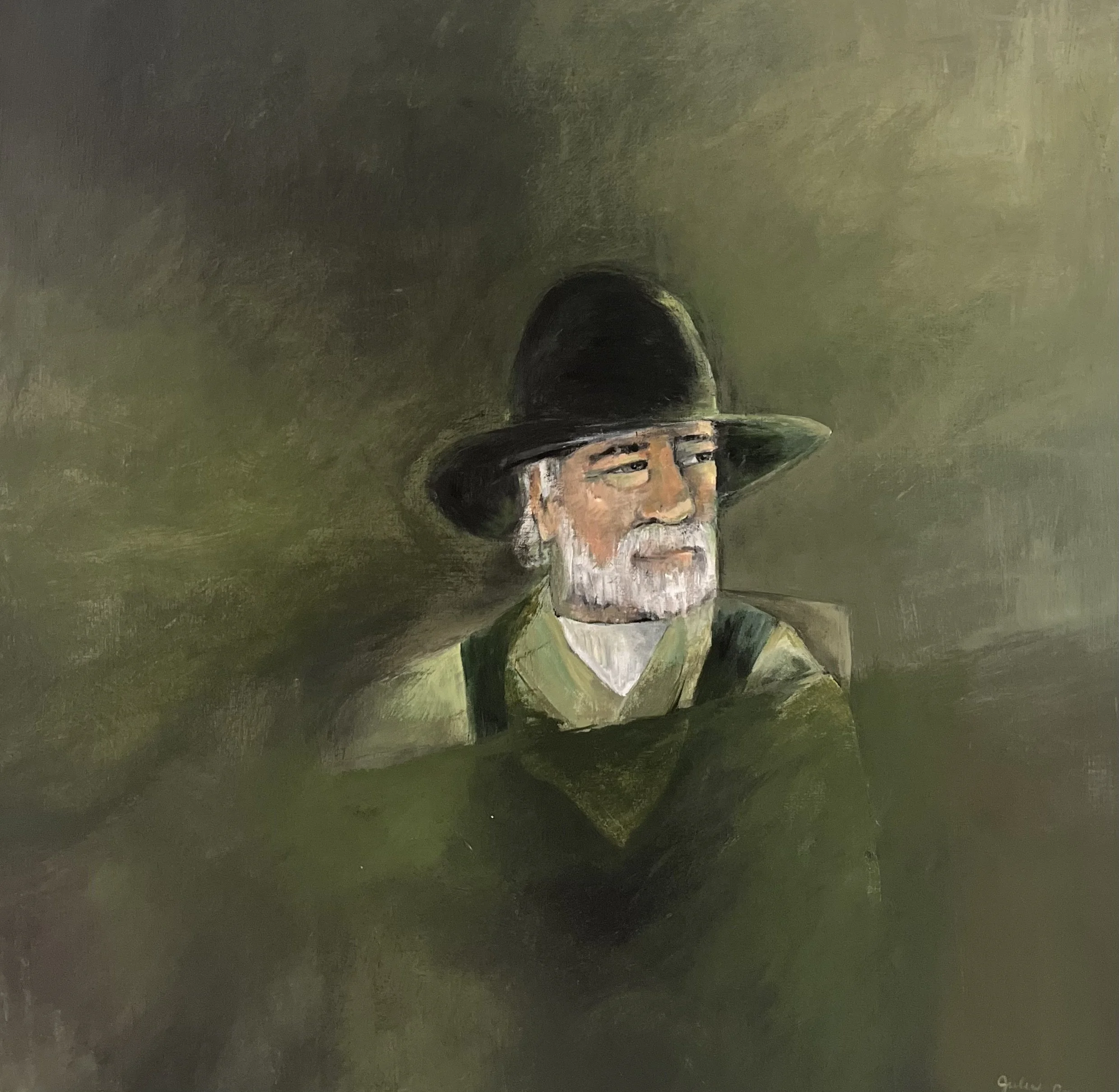 SOLD - Captain Call. 30"x30" acrylic on canvas