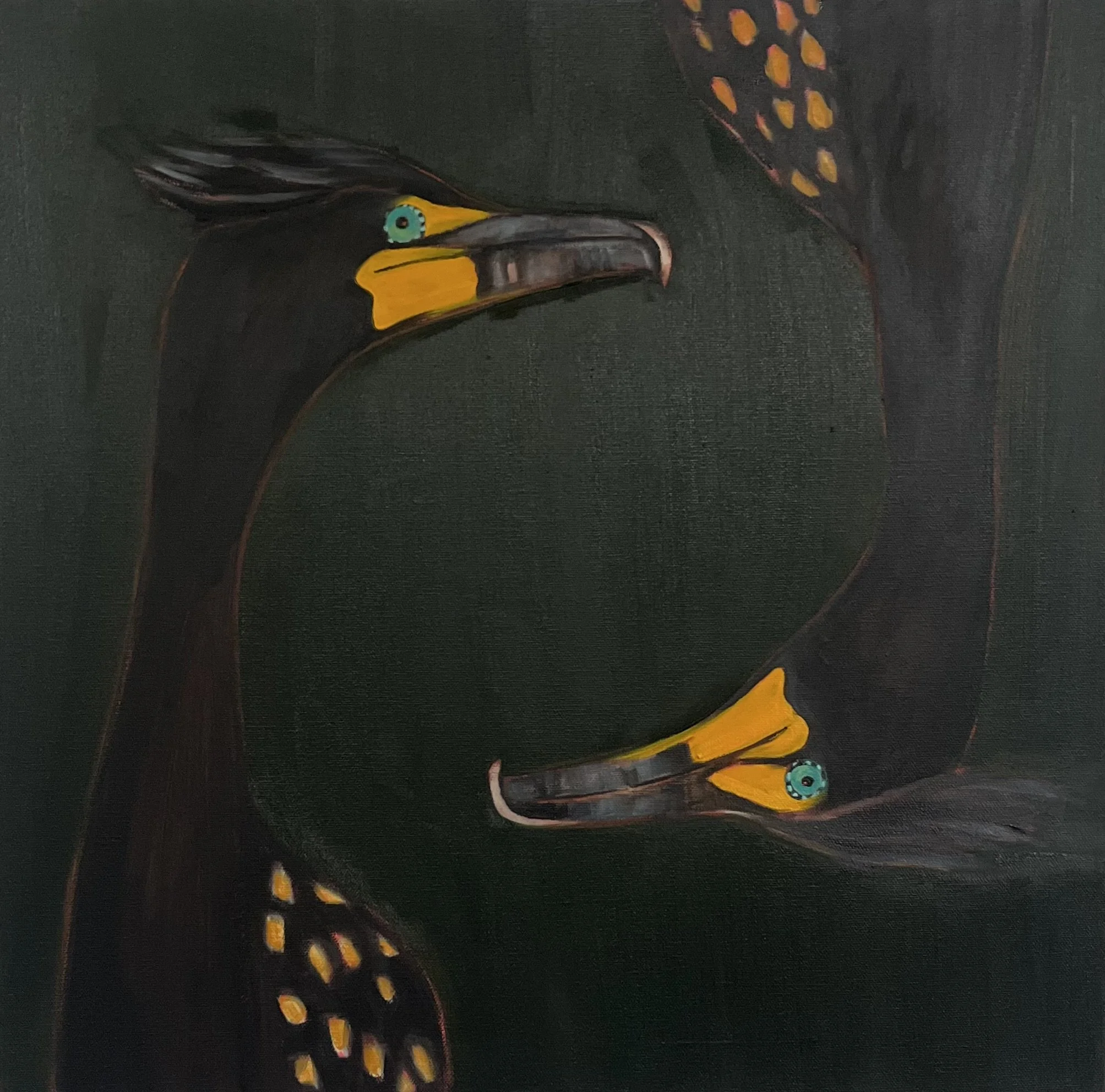 Framed 20"x 20" oil painting