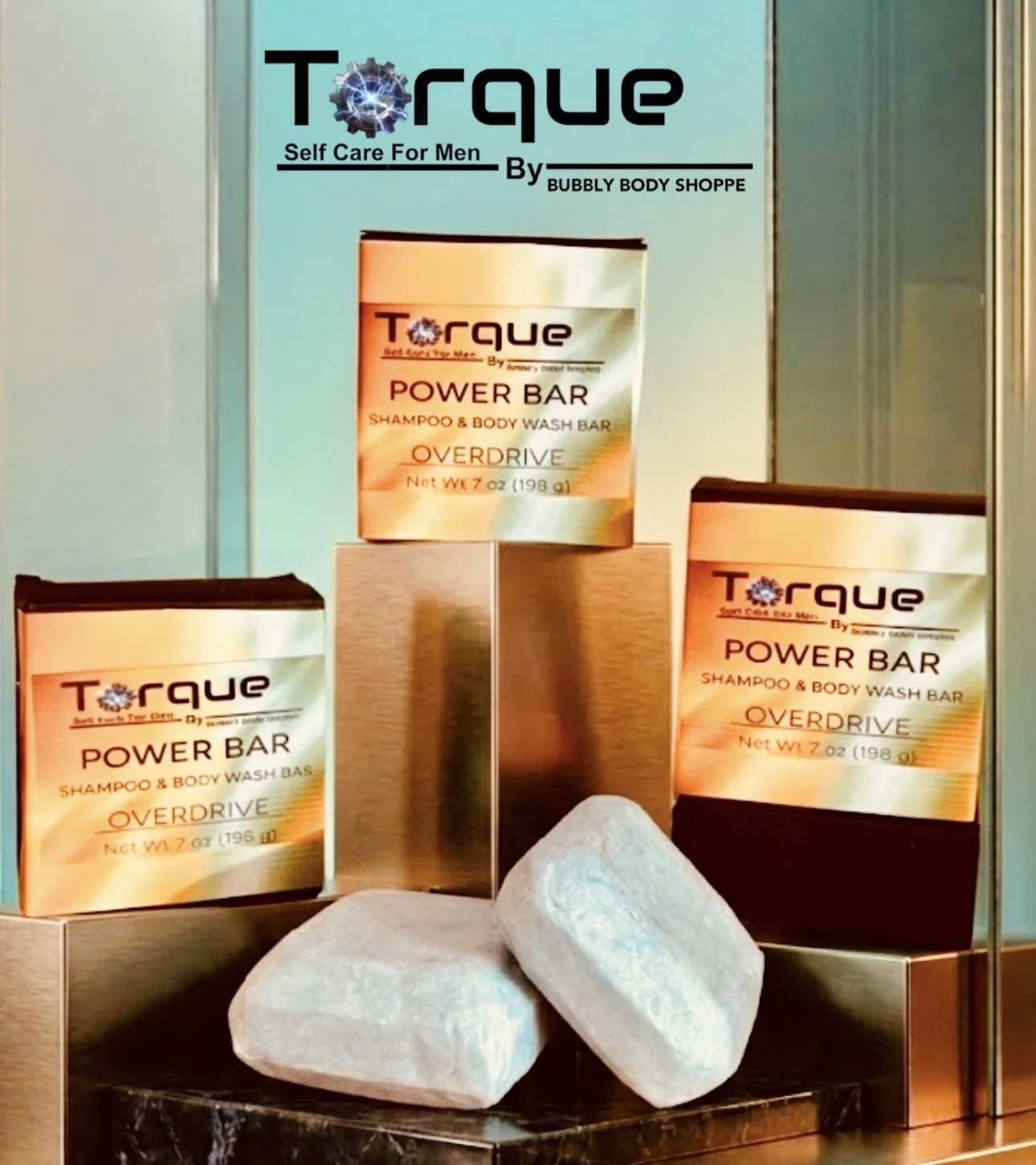 Power Bar All-In-One Body Wash & Shampoo Bar for Men from the Torque Collection