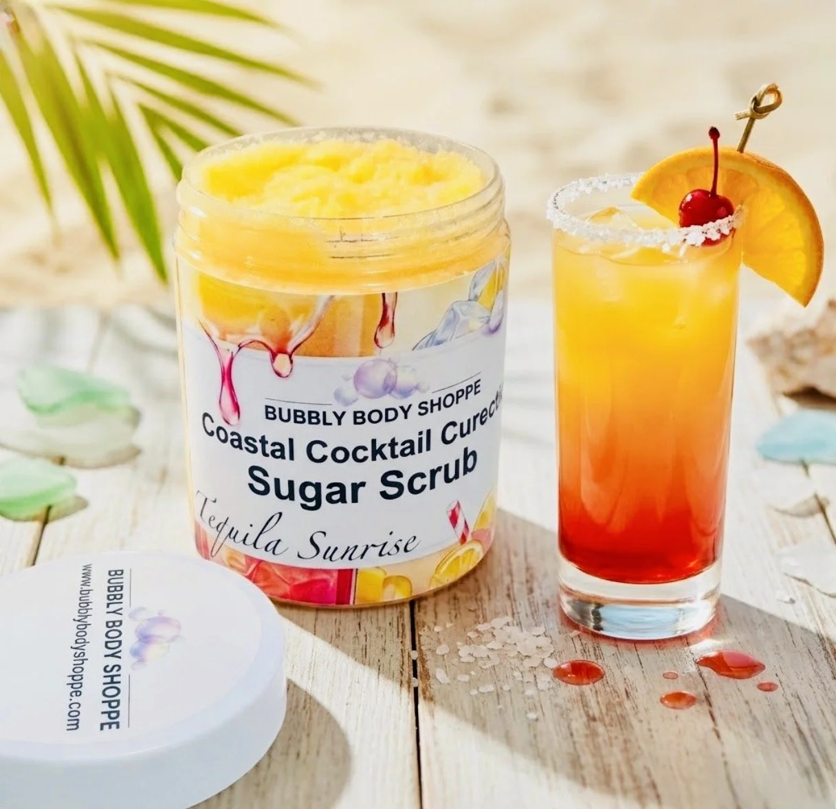 Coastal Cocktail Curations Sugar Scrub—Tequila Sunrise