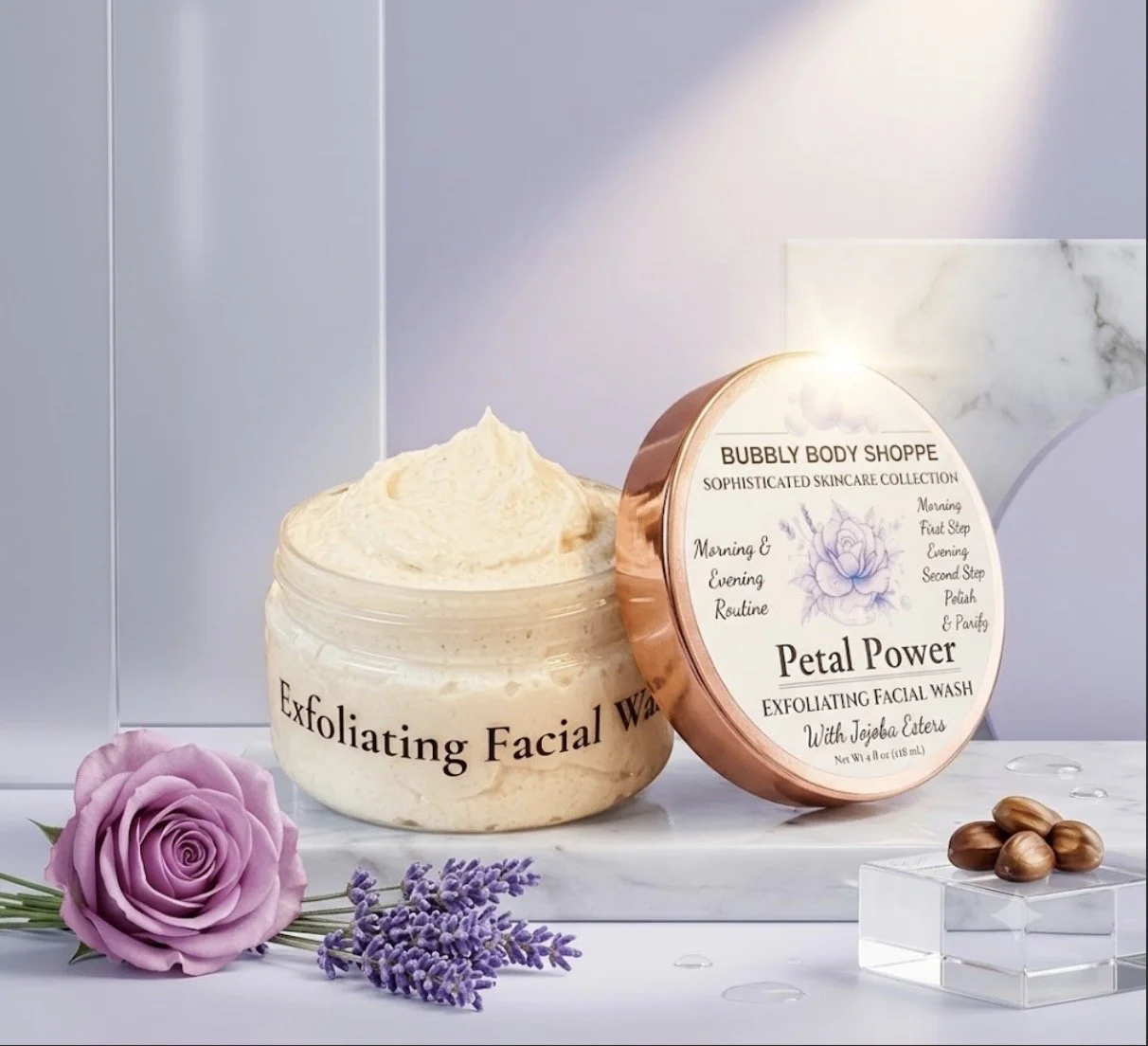 Petal Power Exfoliating Facial Wash