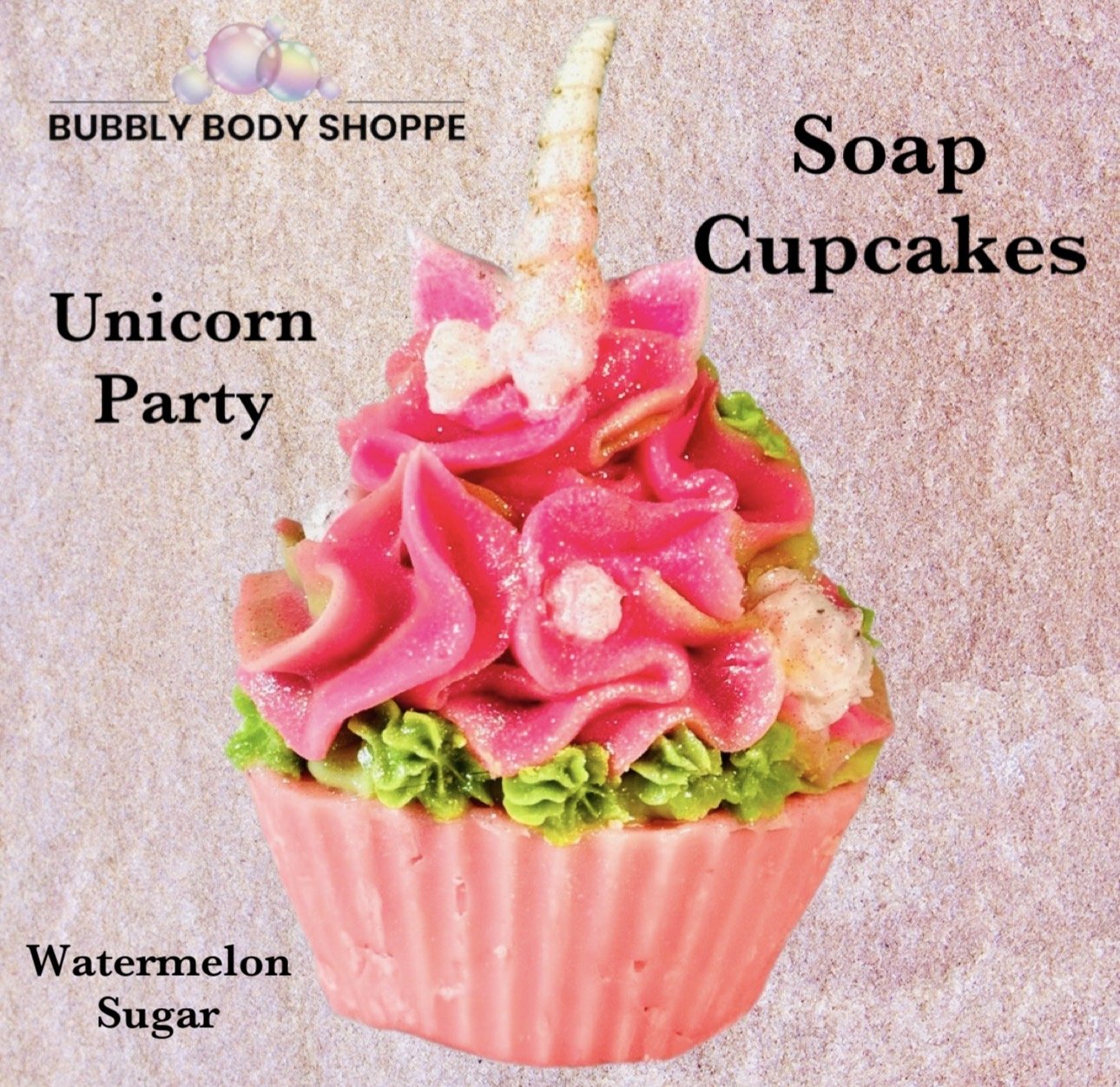 Unicorn Party Soap Cupcake