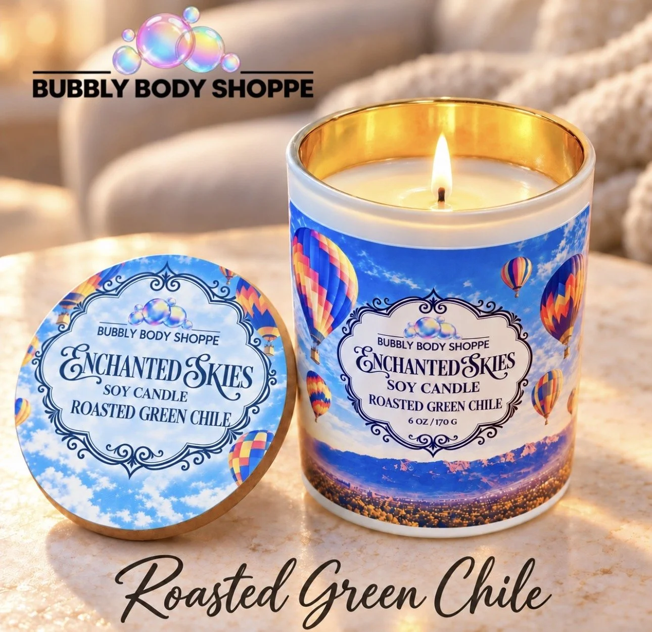 Enchanted Skies Soy Candle- Roasted Green Chile