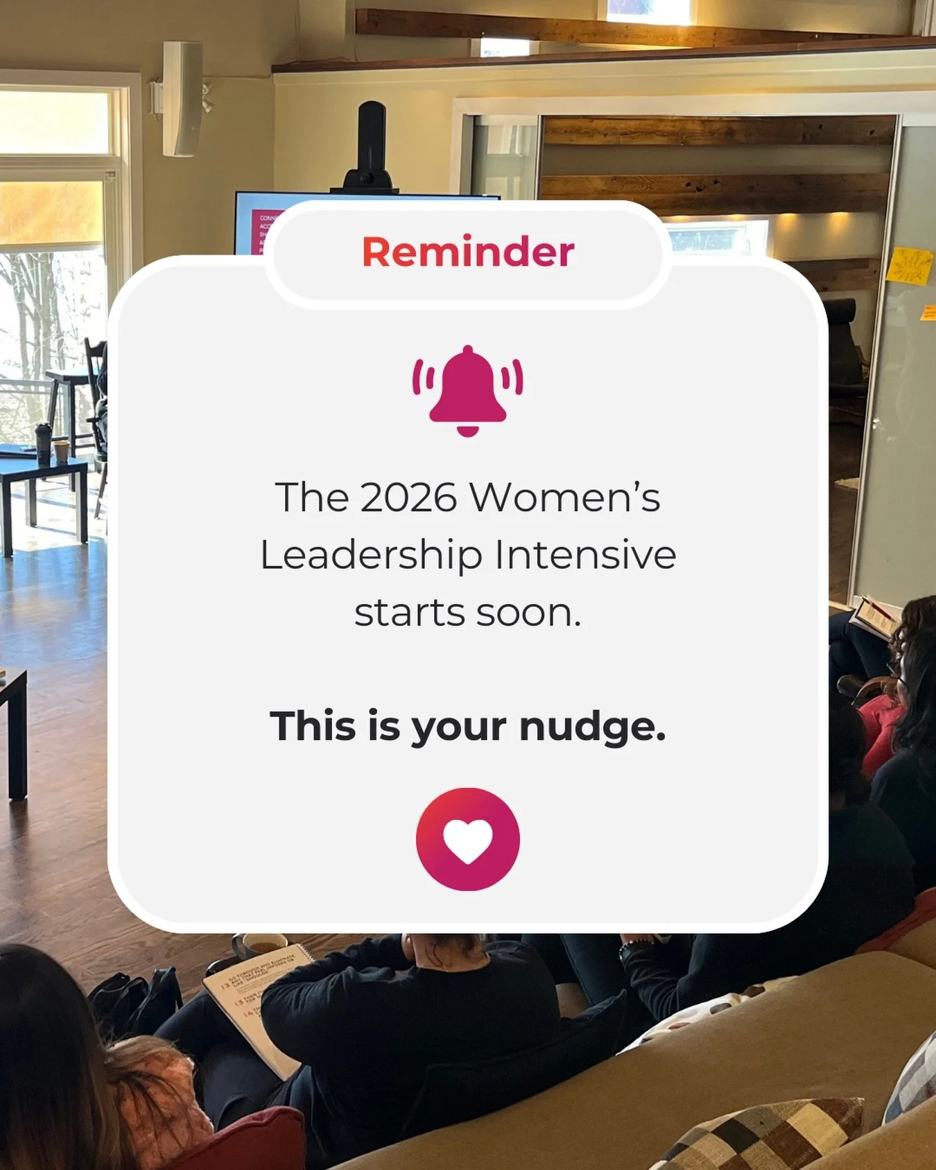 ✨ Last Call: 2026 Year-Long Leadership Intensive
This is it.

The 2026 Year-Long Leadership Intensive is almost full &mdash; but we have just a few spots remaining.

This program is for women leaders who are ready to lead with more authenticity, clar