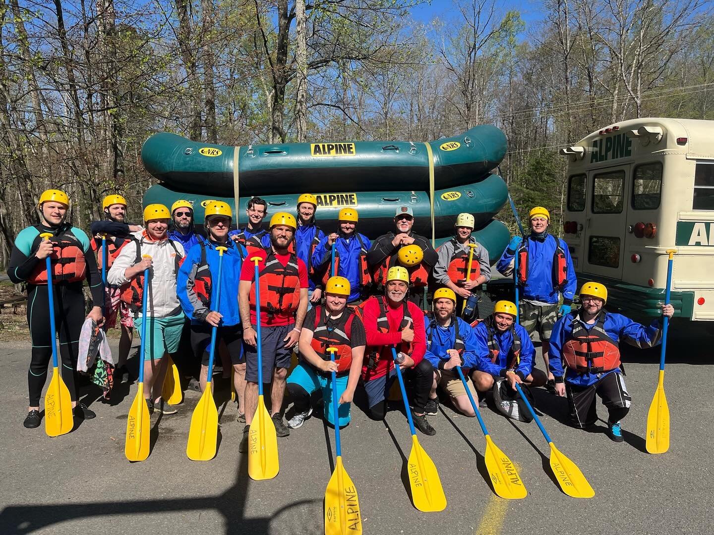 Whitewater rafting season has arrived. 🙌🤩💦

Some of our first trips down the New River were with the guys from Cincinnati Challenge Ranch and students from Appalachian Bible College&mdash;because who wouldn&rsquo;t want to get college credit for r
