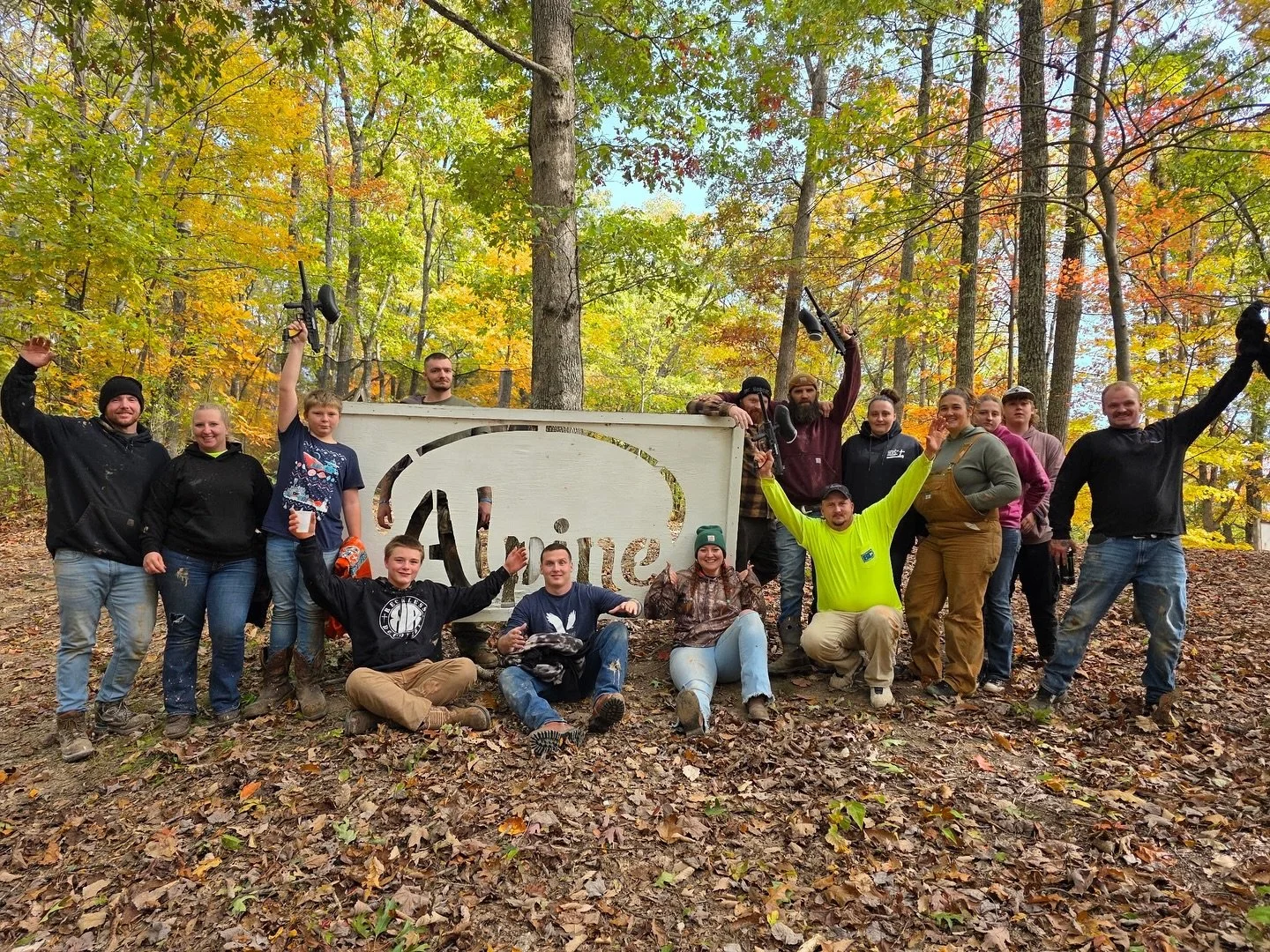 Splat!  
These guests took on the challenge and came out victorious -  Have you conquered the paintball course? 
#alpineministrieswv #paintball #alpineadventures