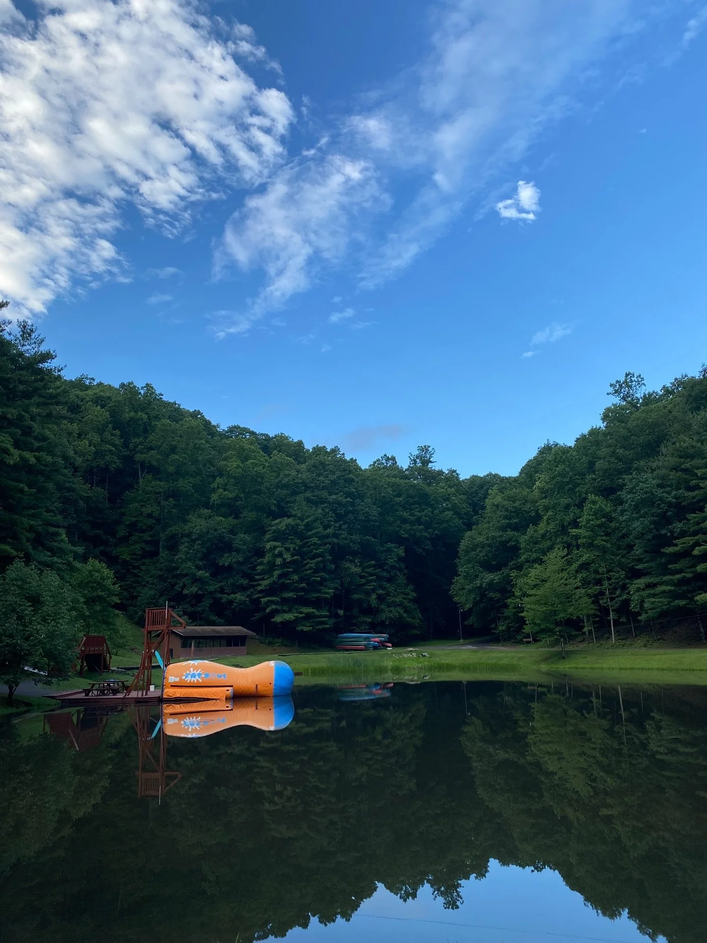 In just a few short weeks this place will be packed with campers enjoying the water slide, blob, zip line, and more! 🌤️ 

Register today to attend Alpine Bible Camp this June or July - visit the link in our bio to secure your camp dates now! 

#alpi