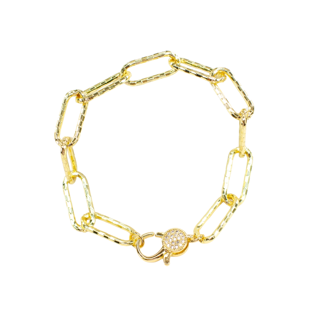 Checker Bracelet in Gold