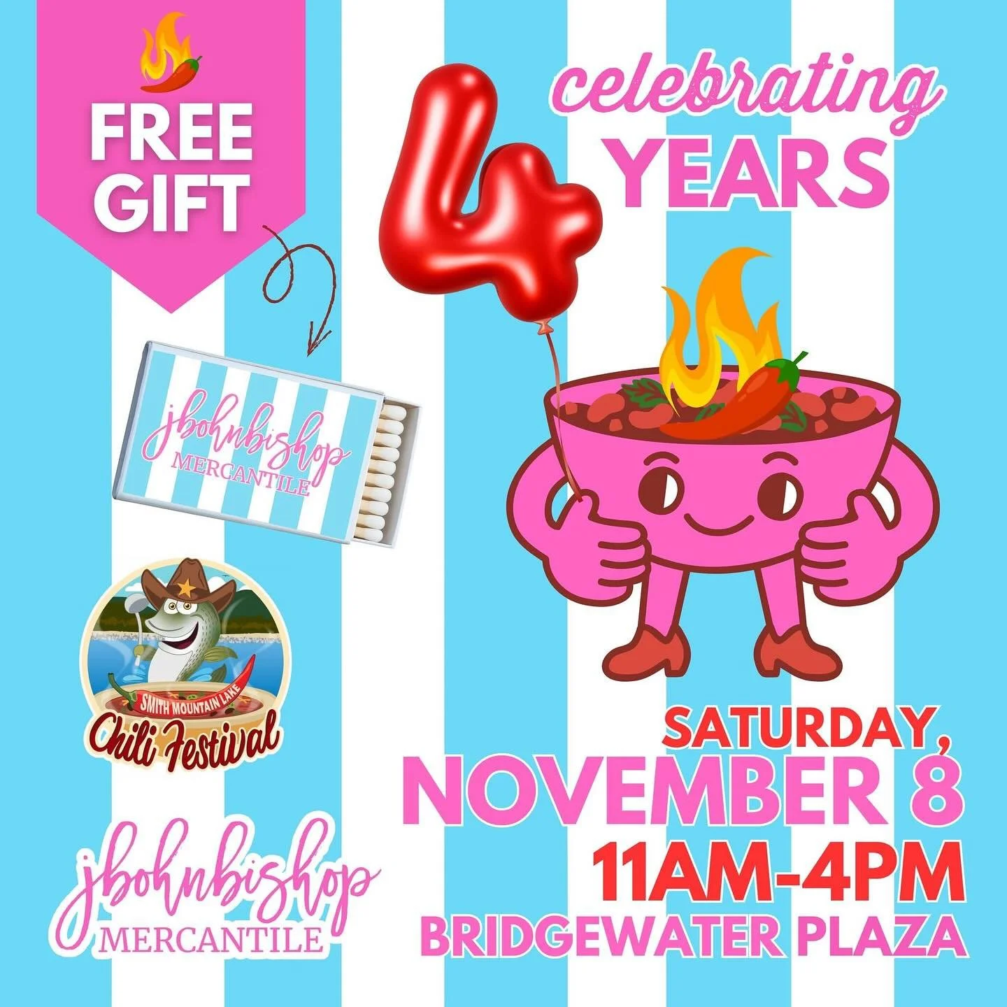 Four years ago this weekend the Mercantile launched at the SML Chili Fest! Each year since then, we&rsquo;ve come back to where it all began to celebrate lakeside with our community that keeps us thriving! Grab your tickets at the gate on Saturday an