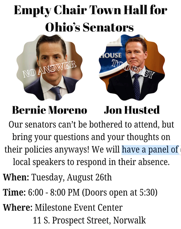 Empty Chair Town Hall for Ohio Senators