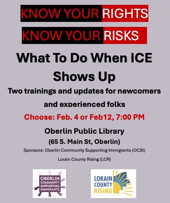 ICE Training - Know Your Rights and Risks