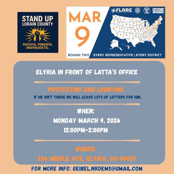 Stand Up Lorain County Protest at Bob Latta’s Office