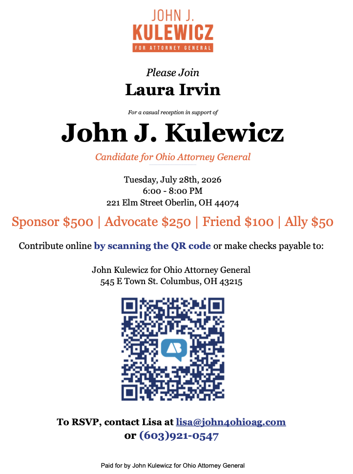 Reception for John Kulewicz