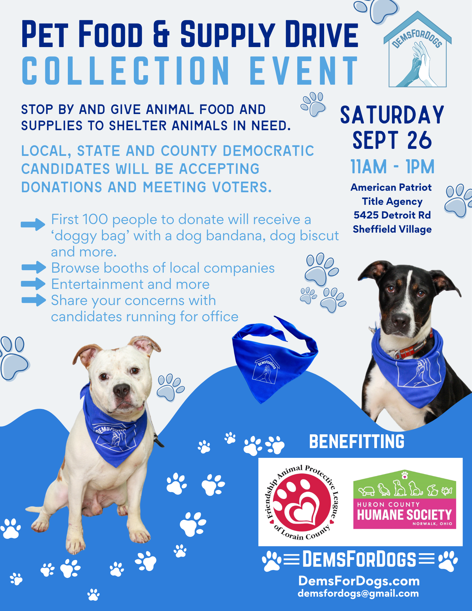 Dems for Dogs Collection Event