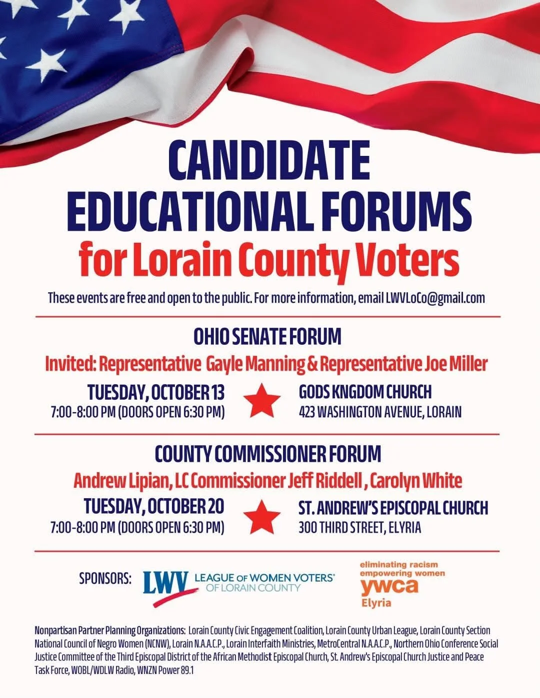 LWV & YWCA County Commisioner Forum