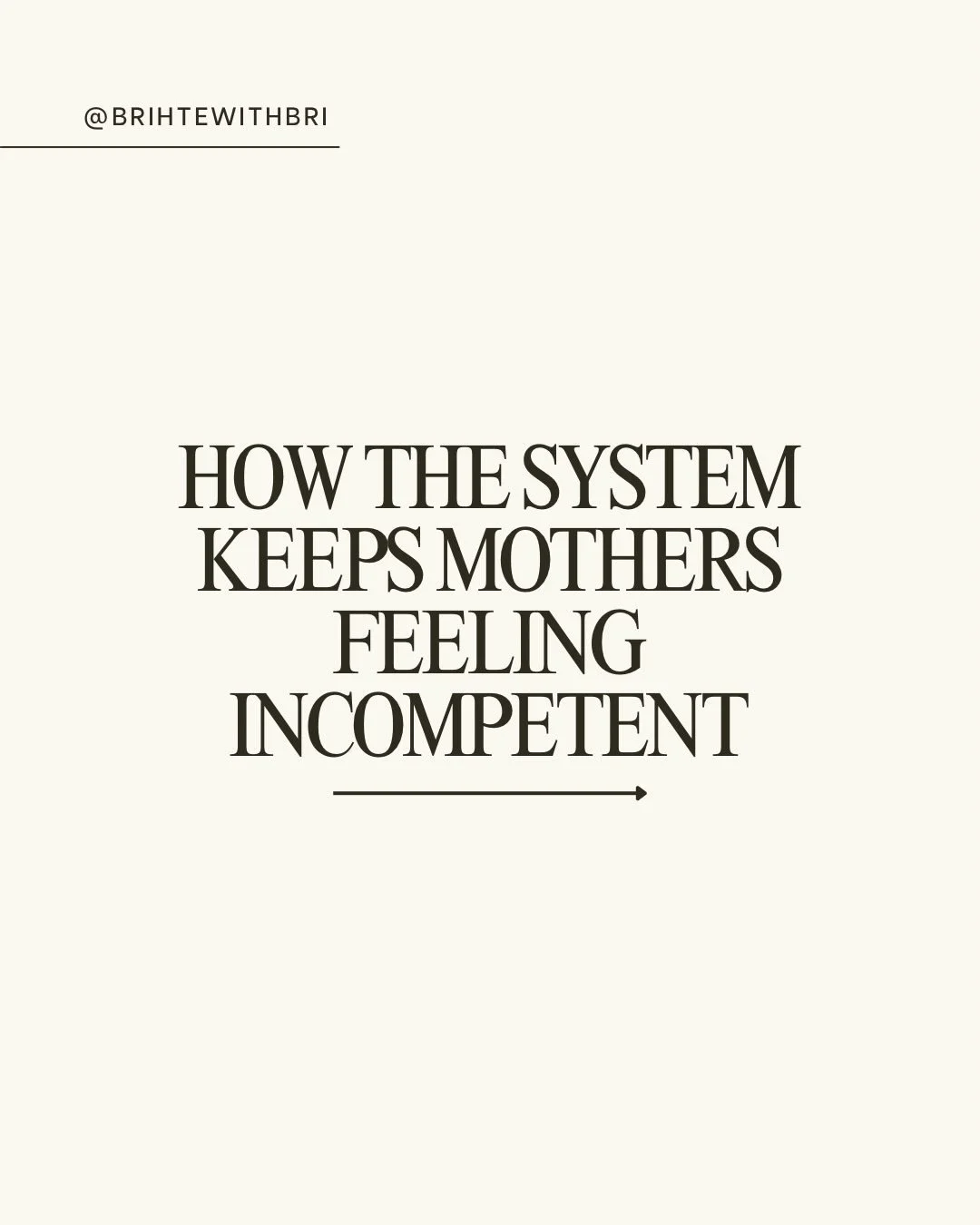 they don&rsquo;t need you to be stupid. They need you to be unsure. Uncertain mothers are easy to manage. Easy to market too. Easy to keep busy. So the first act of rebellion is simple, stop treating your own intuition like it needs permission.

Read