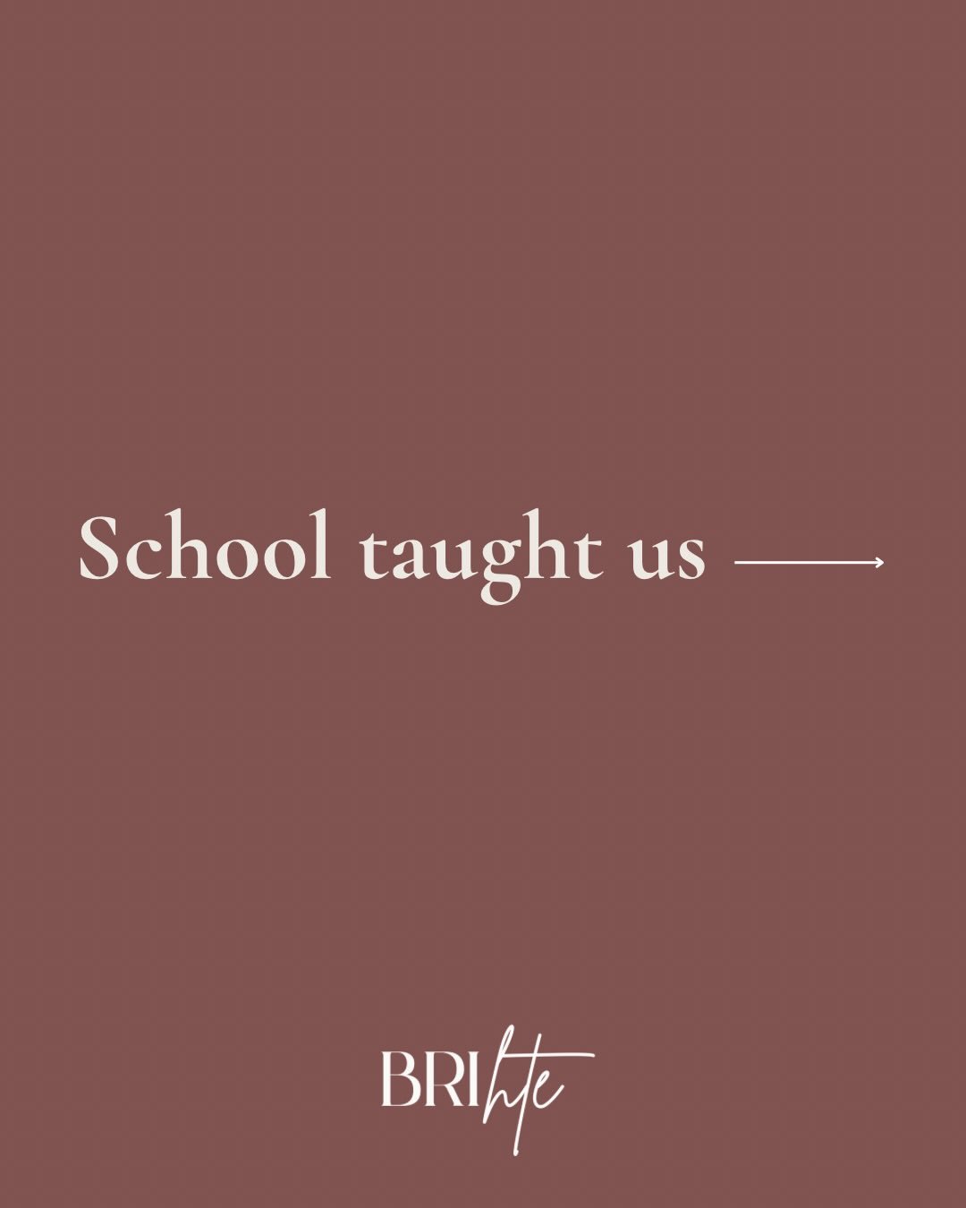 School taught us a hierarchy.
Authority over intuition.
Speed over depth.
Competition over collaboration.
Memorization over mastery.

And then we wonder why so many adults struggle to trust themselves.

This isn&rsquo;t an attack on teachers and it i
