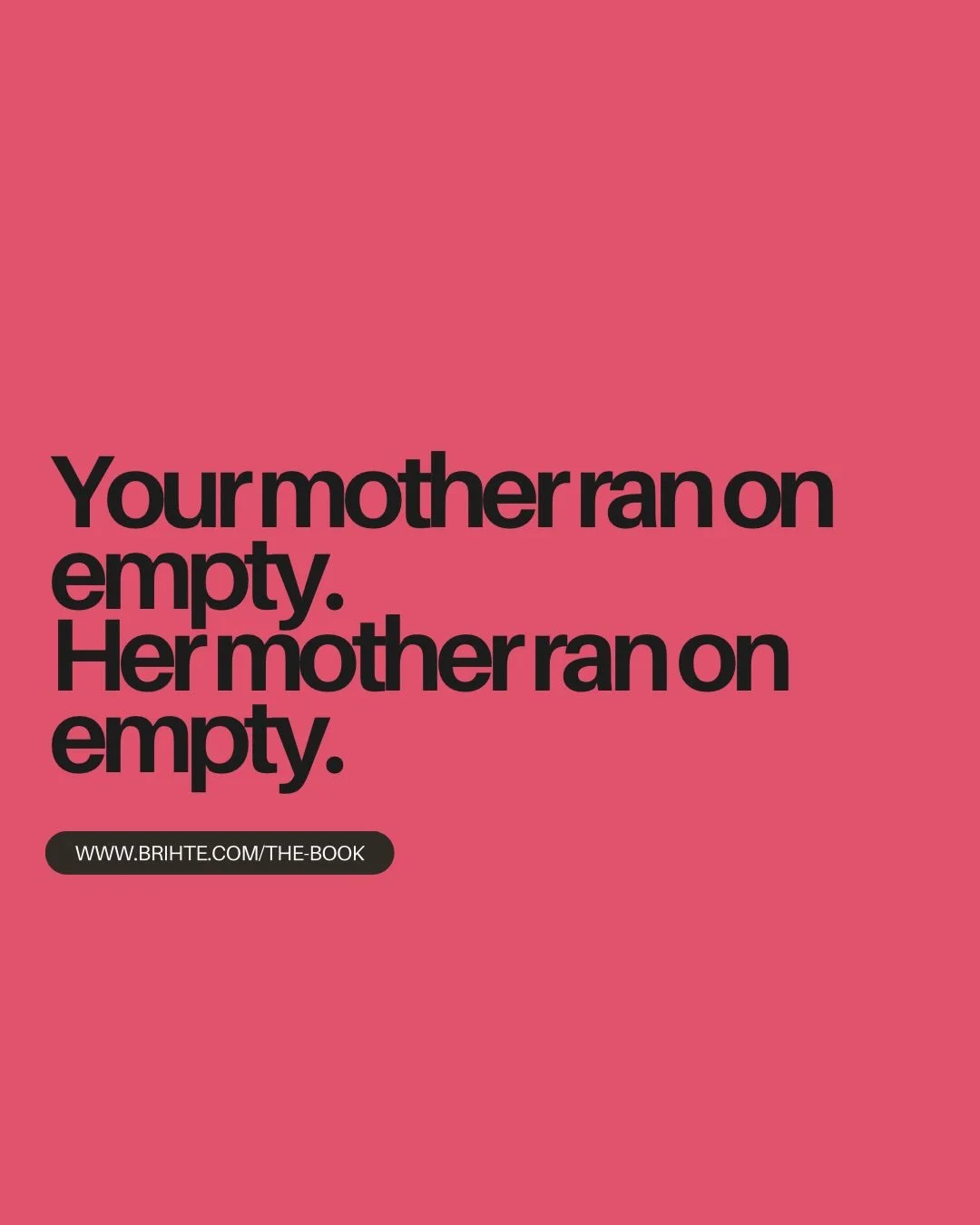 Your mother ran on empty, her mother ran on empty, and somewhere in that lineage, a woman forgot she was allowed to be tended to. Not because she was weak, but because she learned the way women learn things, quietly, through watching, that her needs 