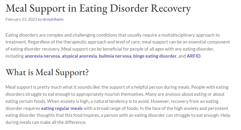 Meal Support Program - Project HEAL