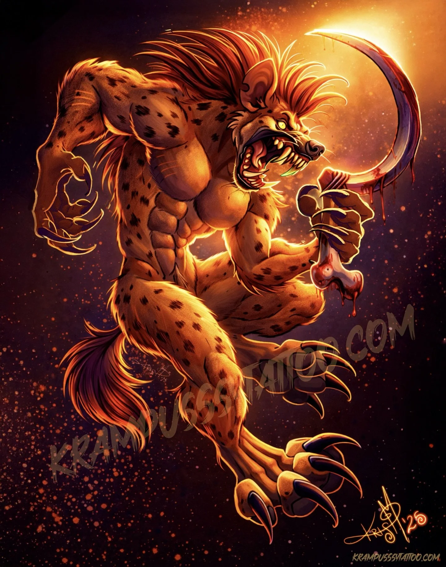 Ajaba Furry werehyena world of darkness werewolf the apocalypse 