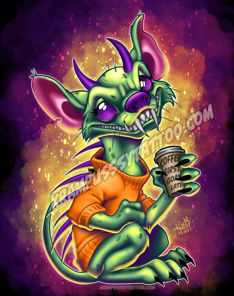 cupacabra procreate ipad digital art coffee