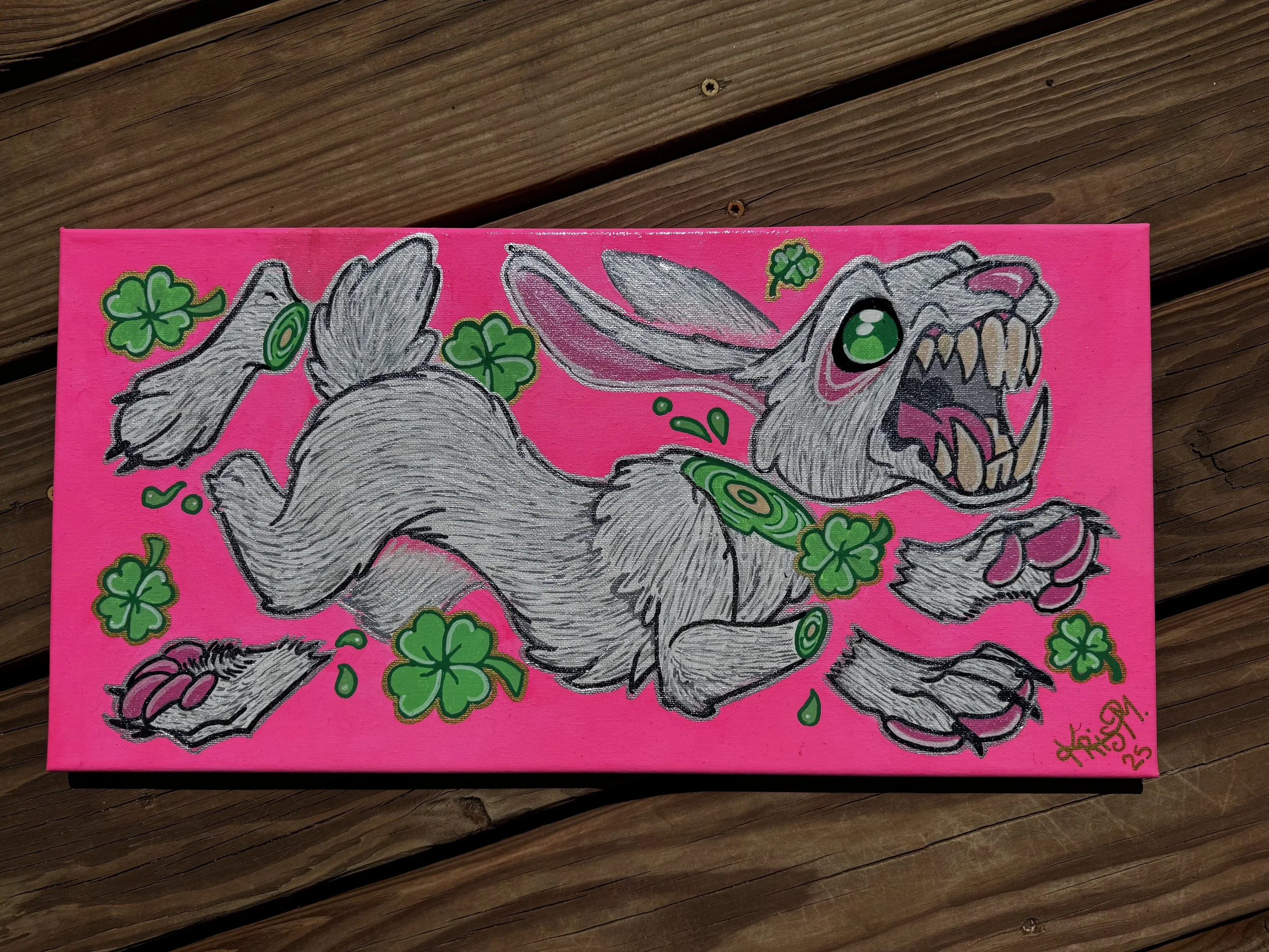 neon bad luck rabbit
