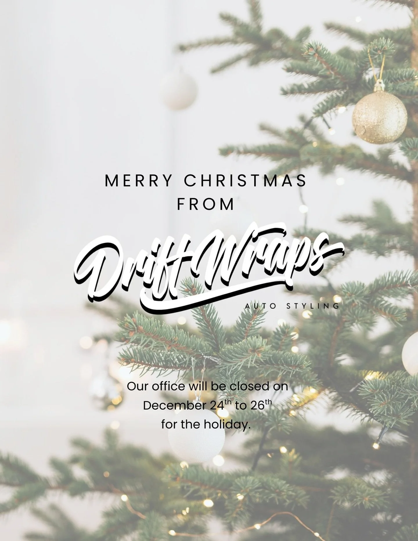 Merry Christmas from Drift Wraps!