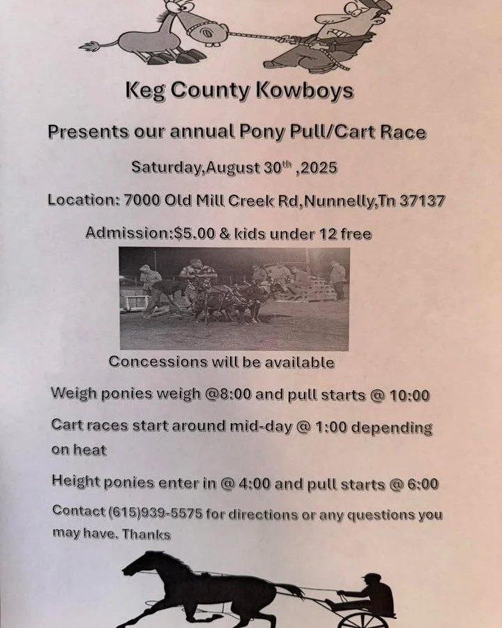 Keg County Kowboys Annual Pony Pull & Cart Race