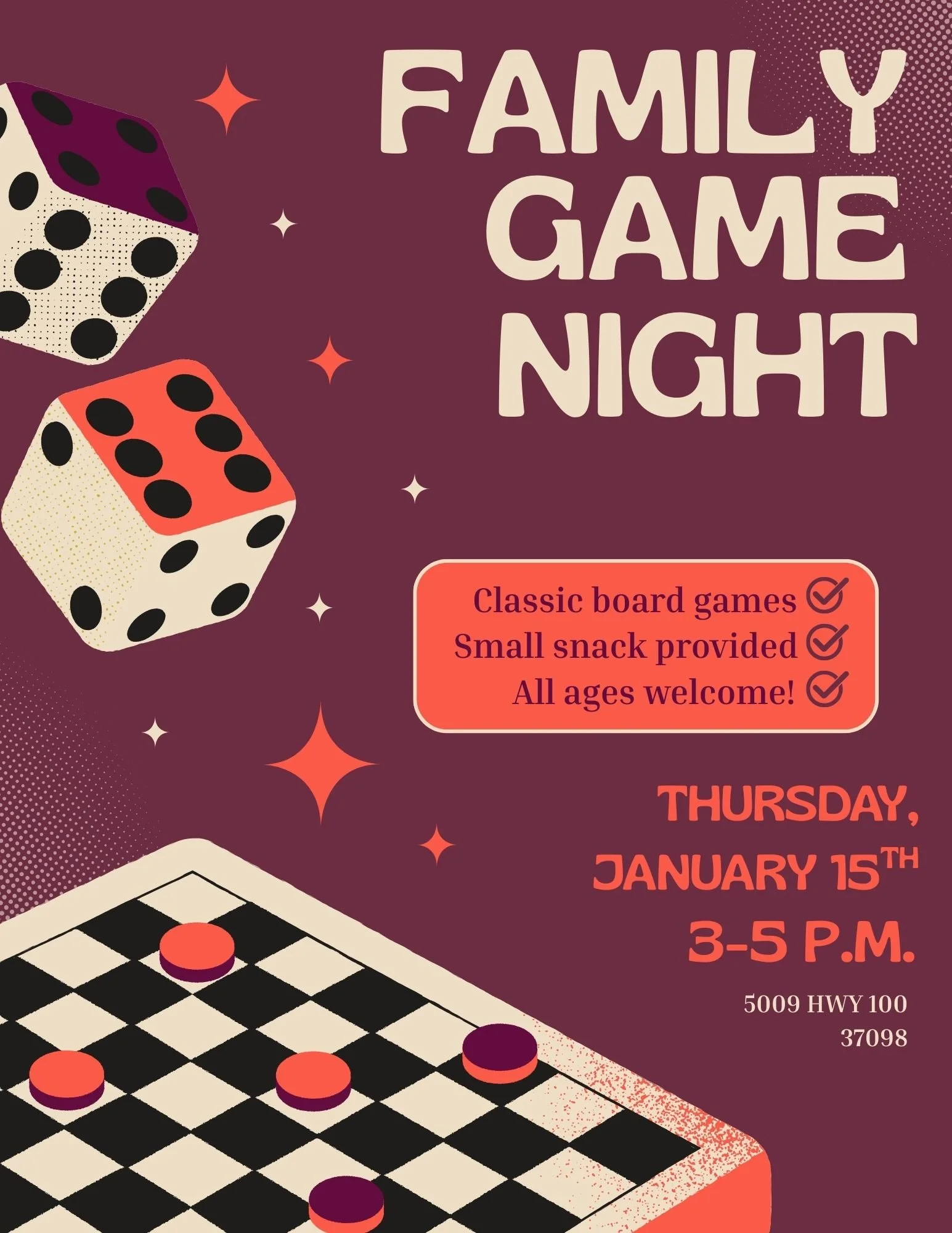 East Hickman Public Library Family Game Night
