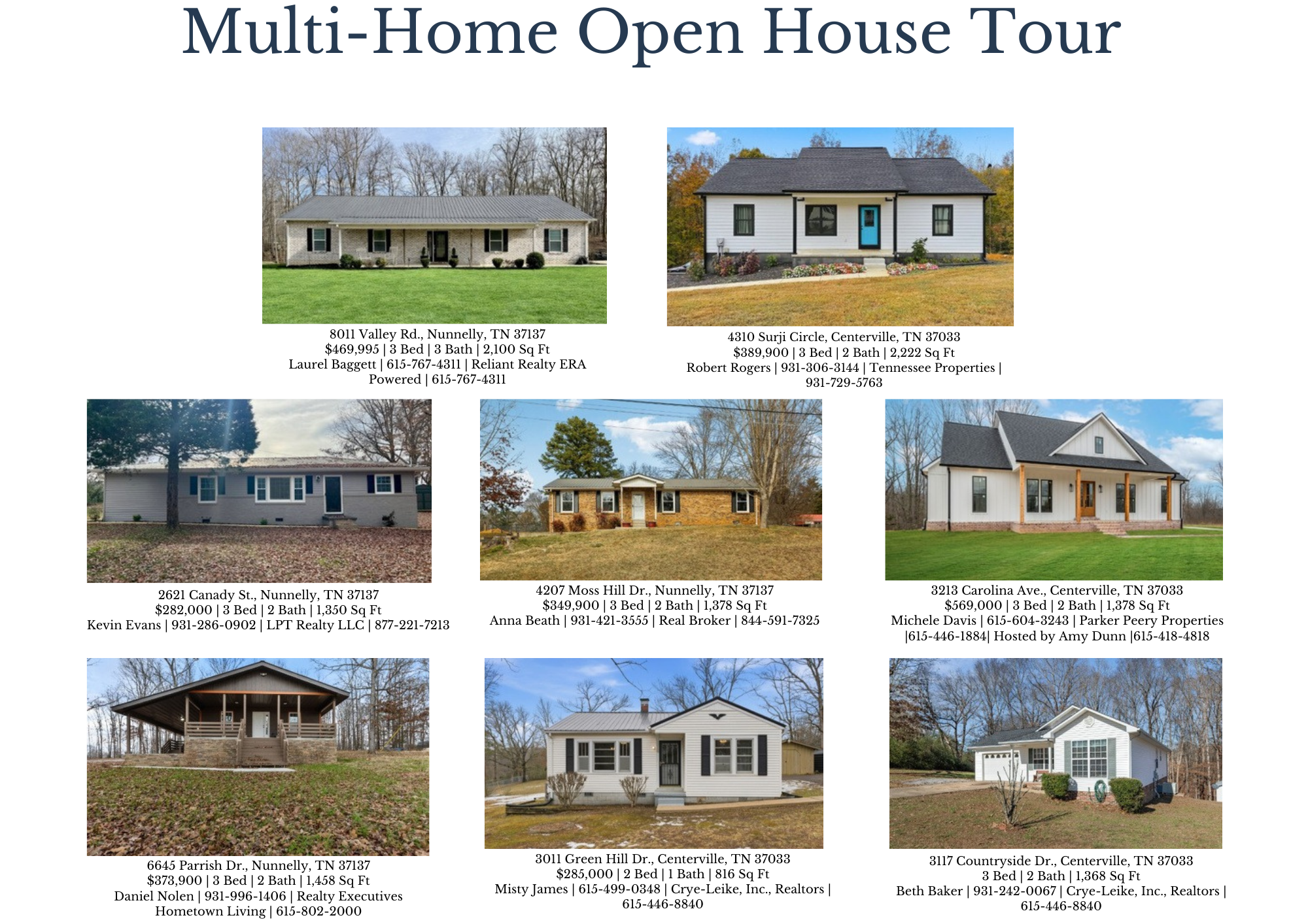 Multi-Home Open House Tour