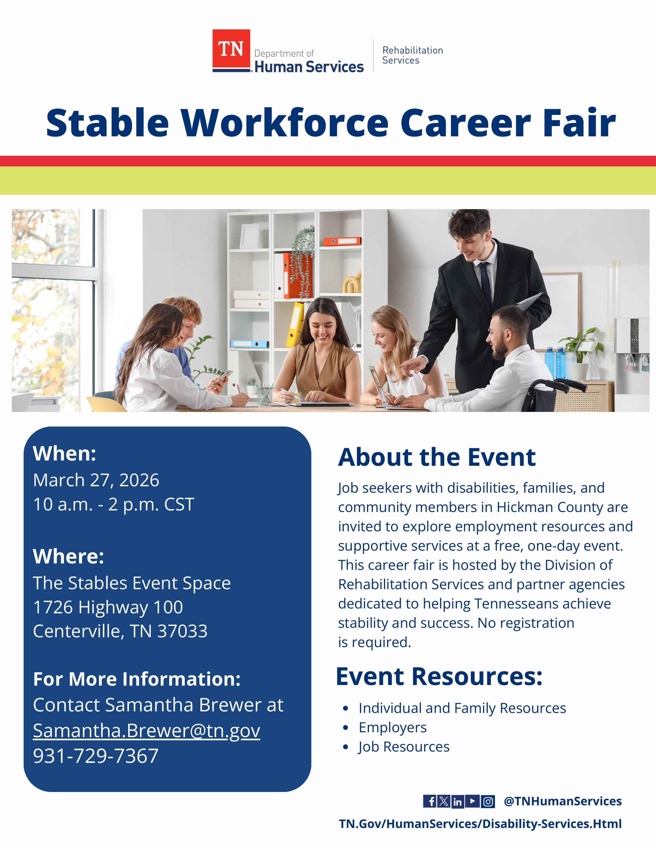 Stable Workforce Career Fair — Hickman County Chamber of Commerce