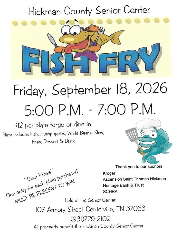 Hickman County Senior Center Fish Fry Fundraiser