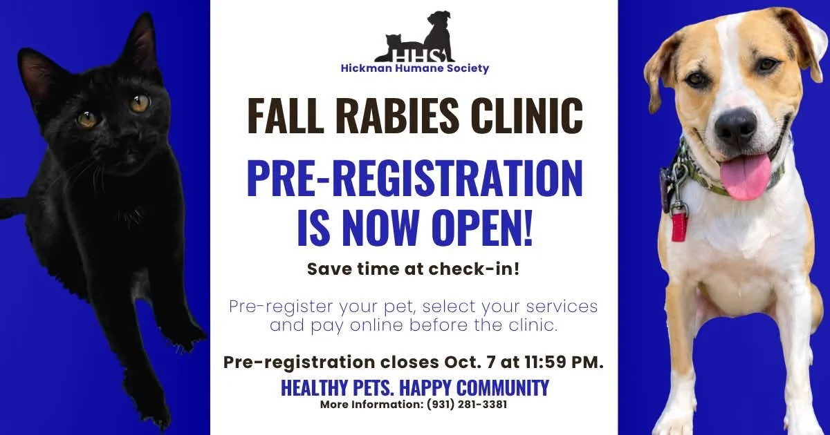 Hickman Humane Society Fall Rabies Clinic